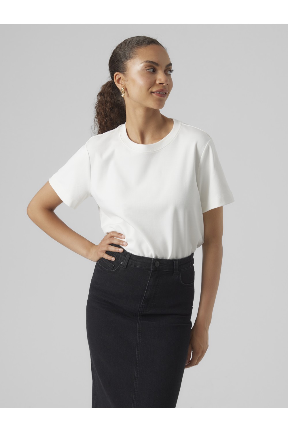VERO MODA NAIMA SS O-NECK T-SHIRT NOOS SNOW WHITE 10294544