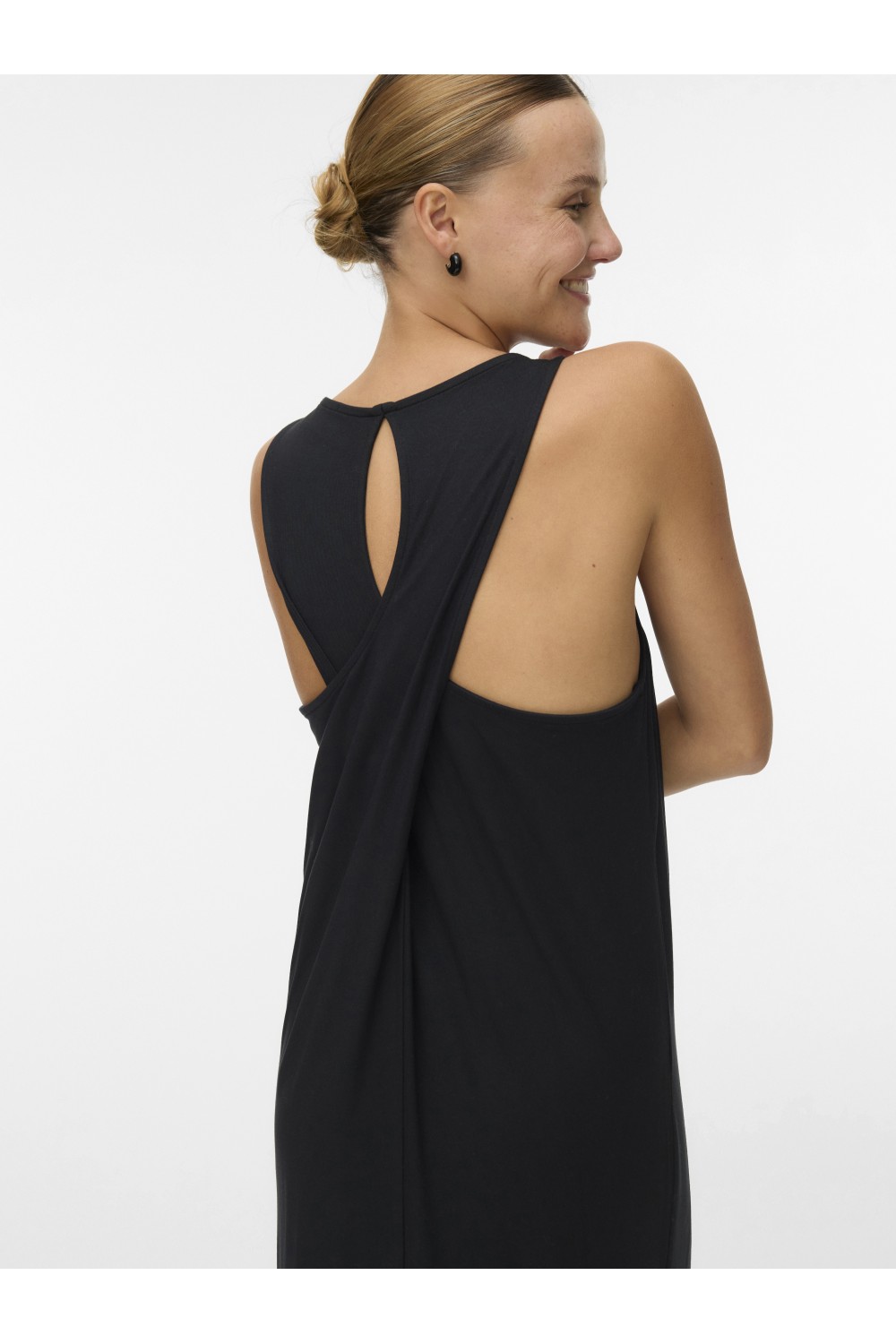 VERO MODA AW BREA HEAVEN SL O-NECK DRESS BLACK 10344259