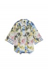 VERO MODA EDITH LINEN SET SHIRT-SHORTS STAR WHITE-AMALFI AOP 10348346