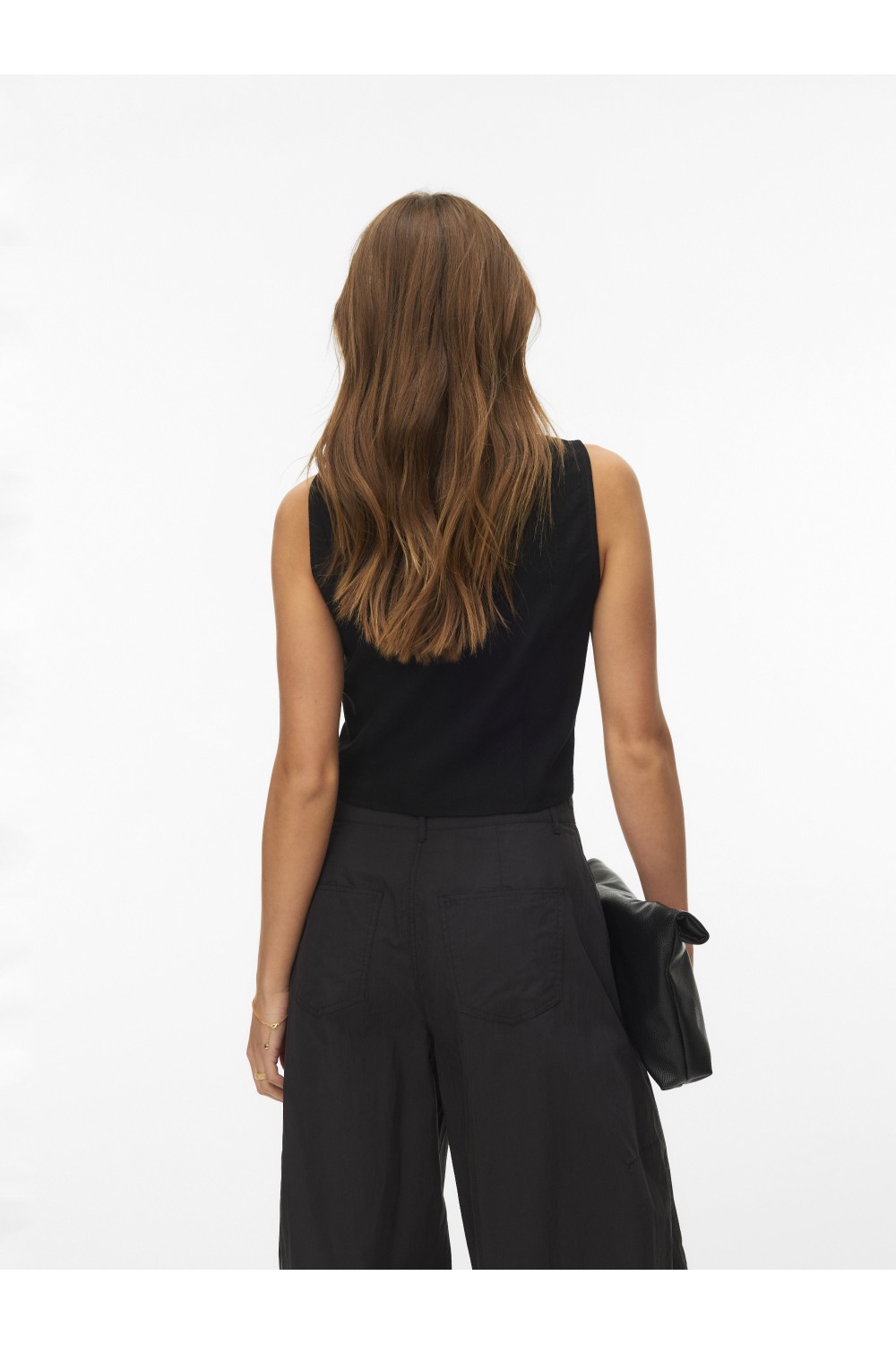VERO MODA MYMILO S/L WAISTCOAT WVN BLACK 10321606