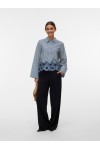 VERO MODA MARY LS SHIRT WVN GA CLOUD DANCER 10340576