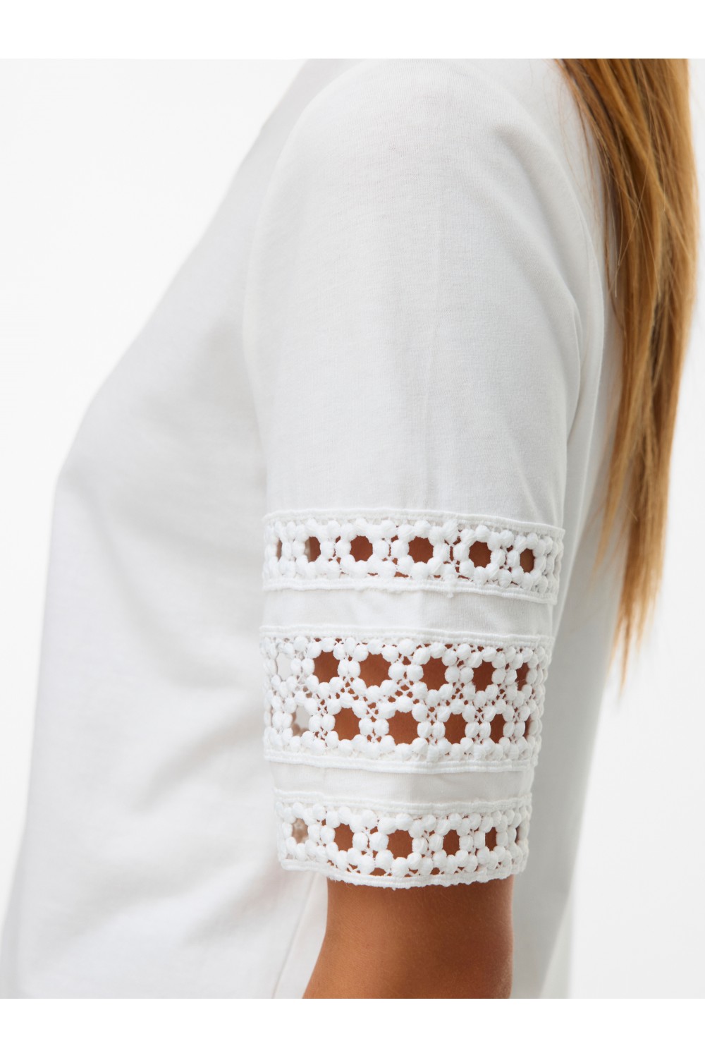VERO MODA IVACY 2/4 O-NECK TOP SNOW WHITE 10340787