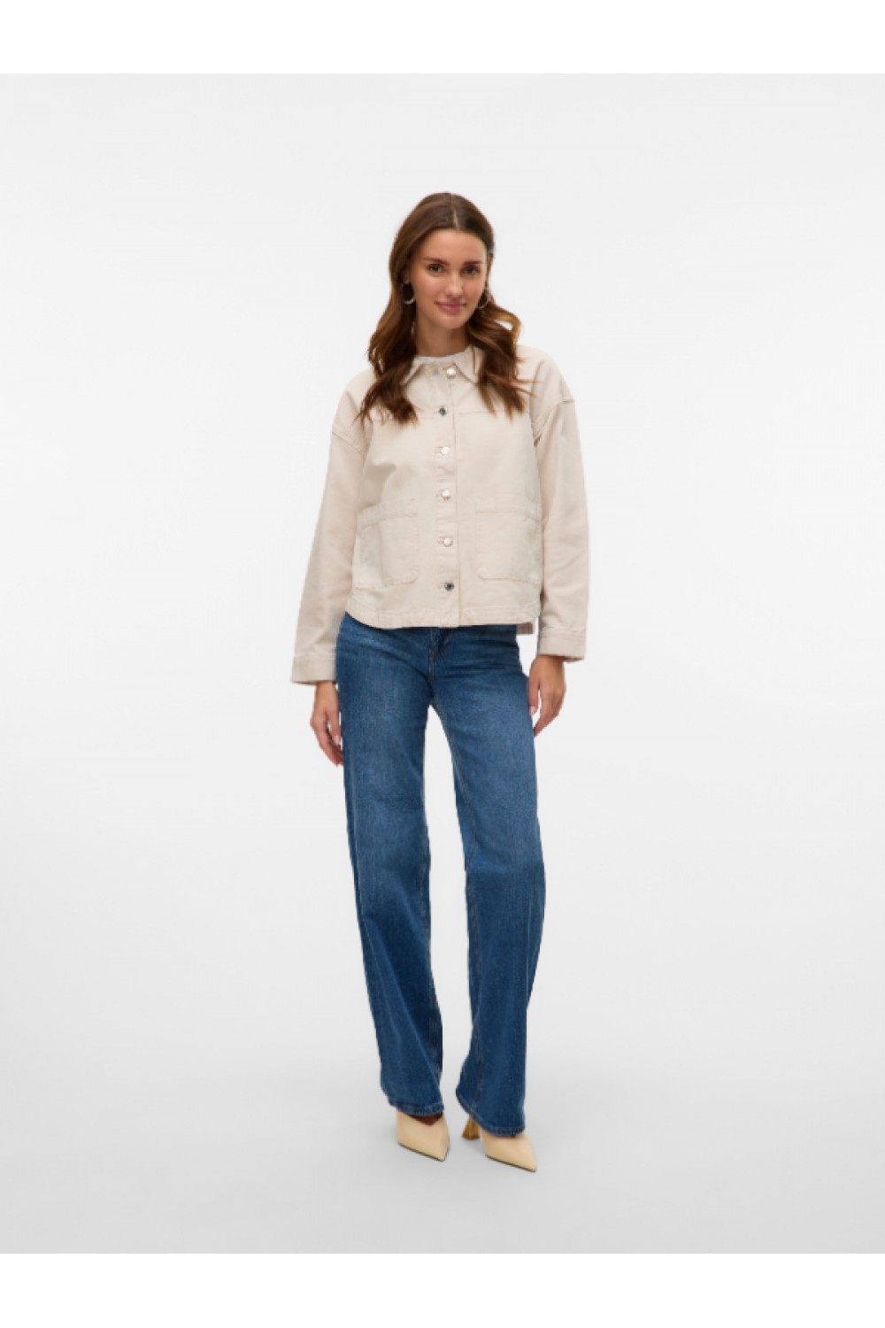 VERO MODA JAMIE LS DENIM SHACKET MIX GA NOOS BIRCH 10331693