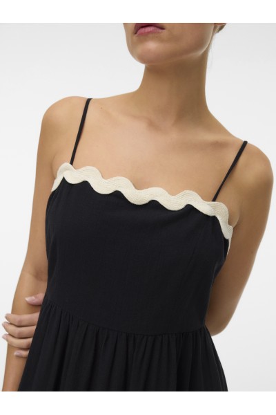 VERO MODA JENNA SINGLET ANKLE DRESS BLACK 10341317