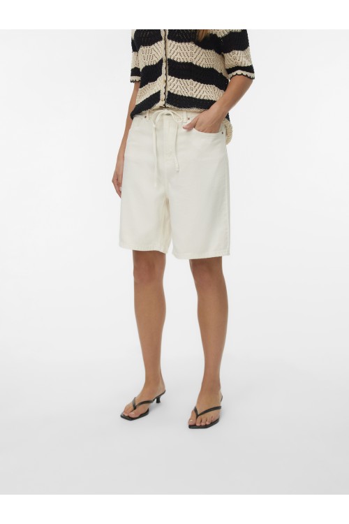 VERO MODA VILLA MR BERMUDA DENIM SHORTS ECRU DENIM 10326196