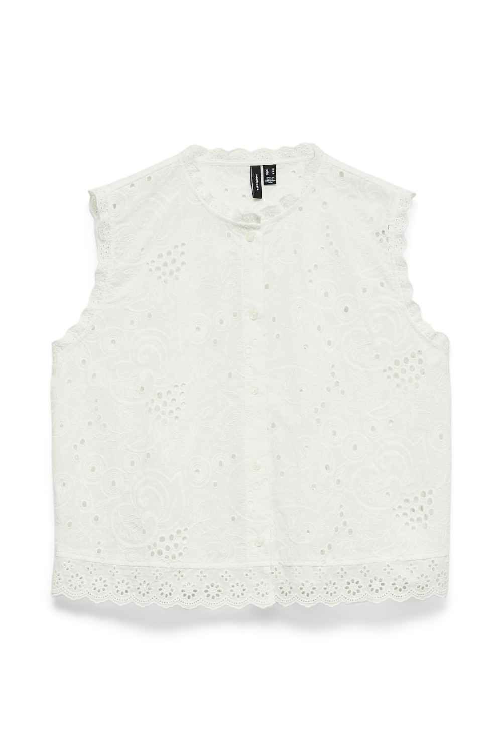 VERO MODA EMILY EMB SL TOP SNOW WHITE 10348164