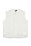 VERO MODA EMILY EMB SL TOP SNOW WHITE 10348164