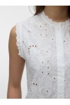 VERO MODA EMILY EMB SL TOP SNOW WHITE 10348164