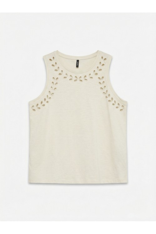 VERO MODA KLARA S/L O-NECK TOP BIRCH 10346038