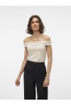 VERO MODA KENZI FIONA OFF SHOULDER TOP VMA BIRCH 10307367