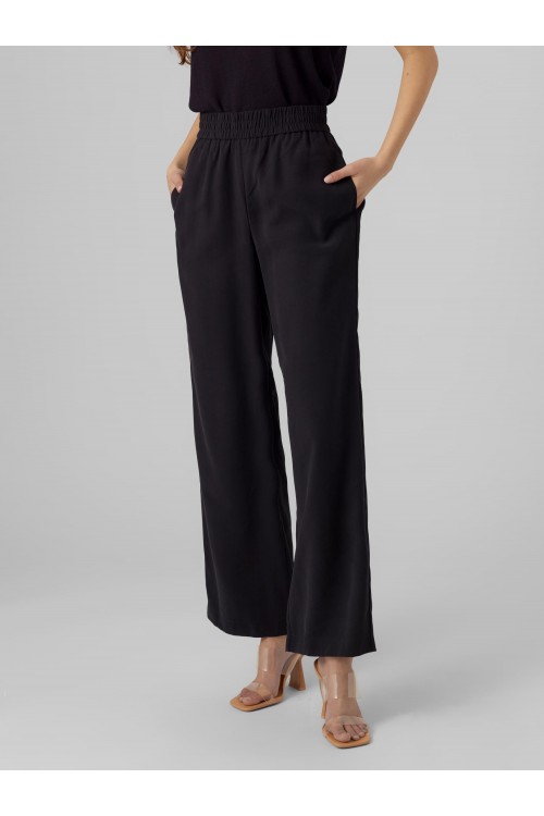 VERO MODA CARMEN HW WIDE PULL-ON PANTS BLACK 10278926