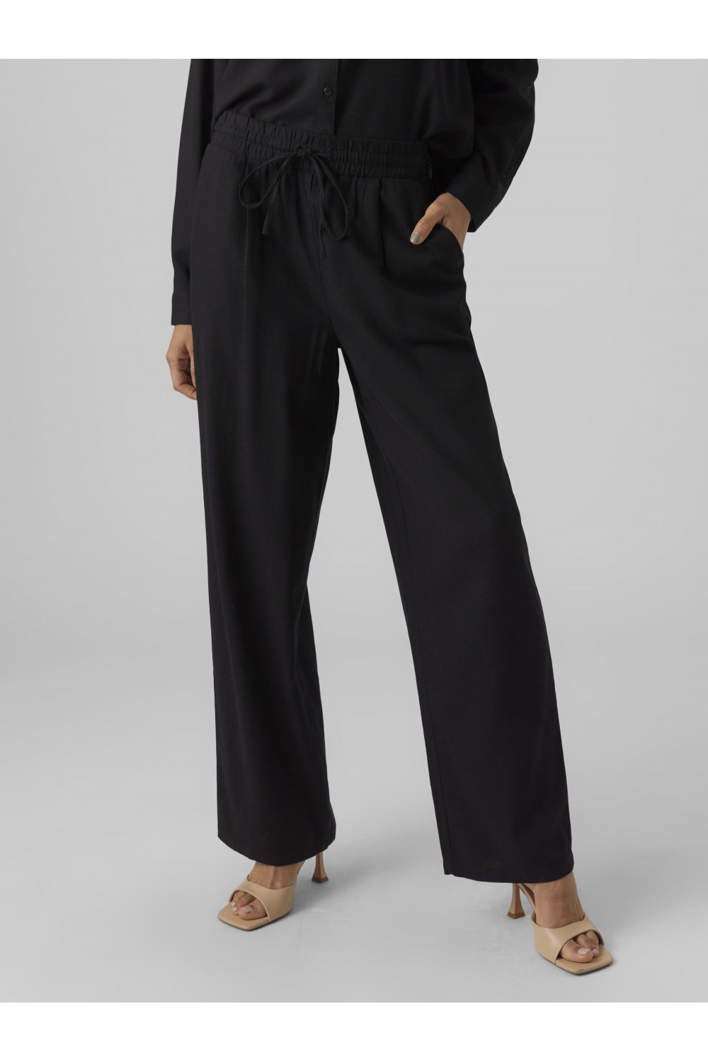 VERO MODA JESMILO WIDE PANTS BLACK 10287363