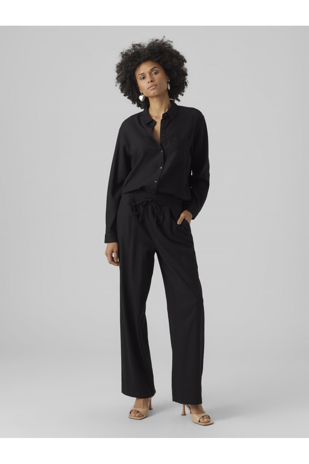 VERO MODA JESMILO WIDE PANTS BLACK 10287363