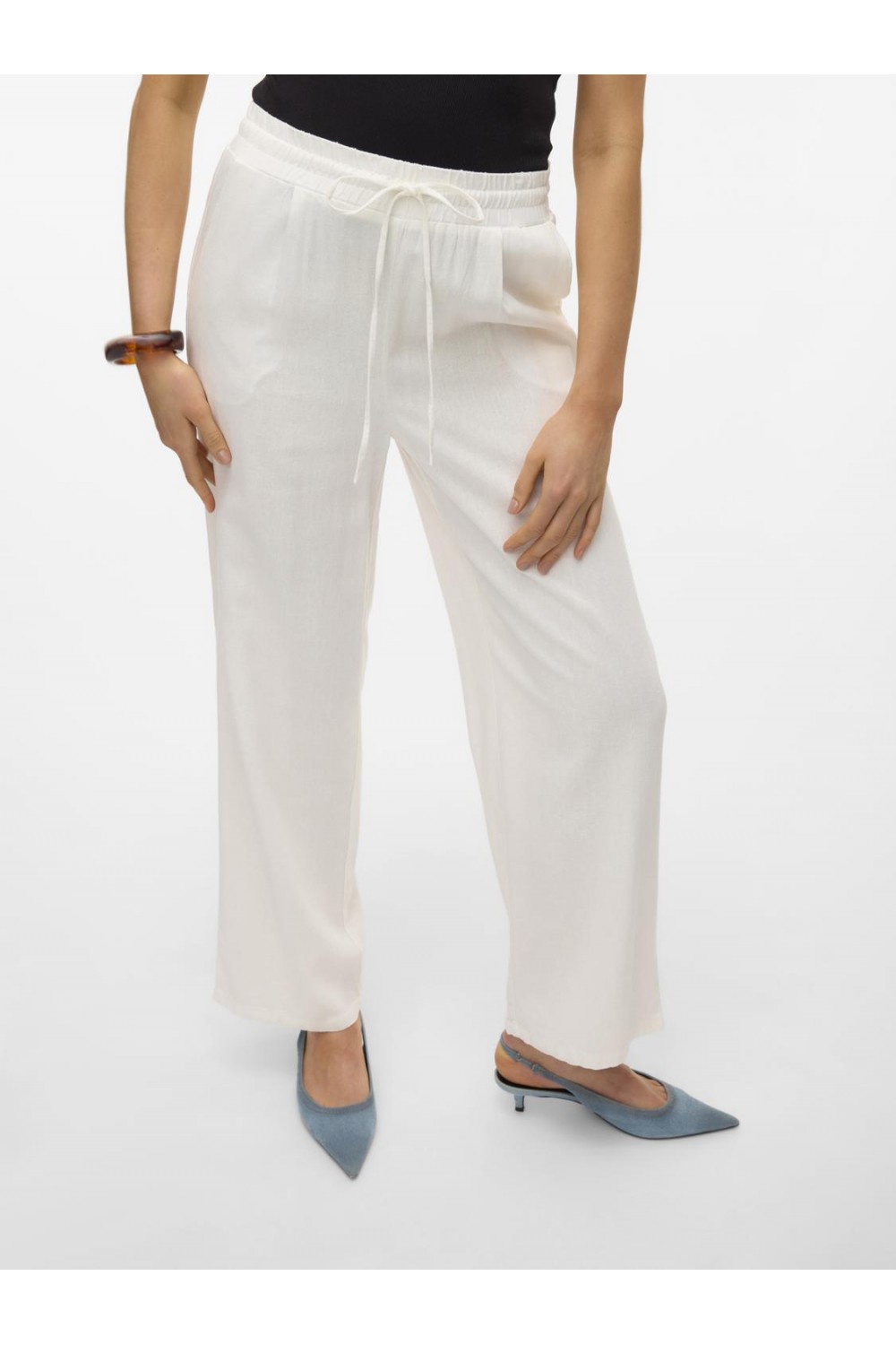VERO MODA JESMILO WIDE PANTS SNOW WHITE 10287363