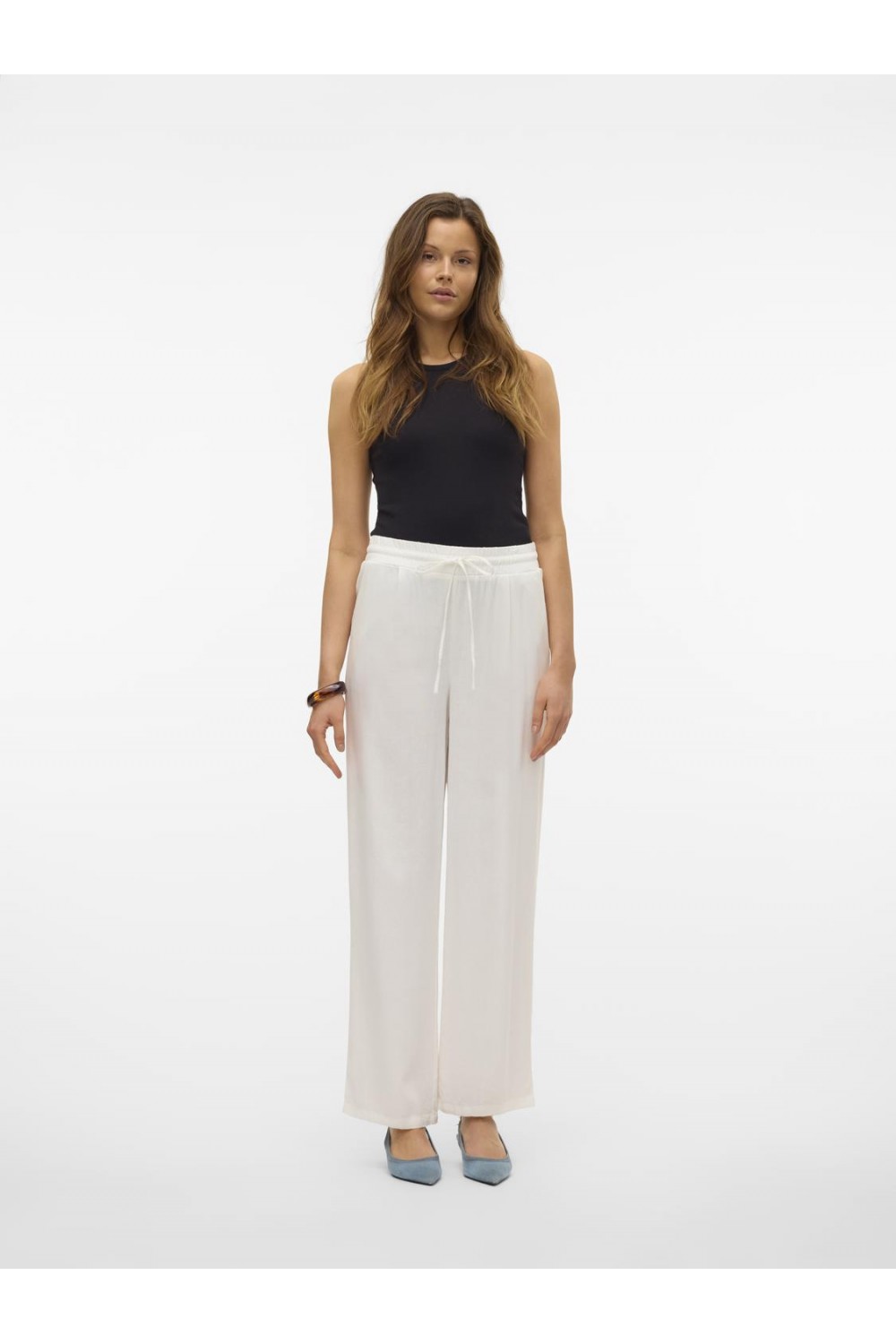 VERO MODA JESMILO WIDE PANTS SNOW WHITE 10287363