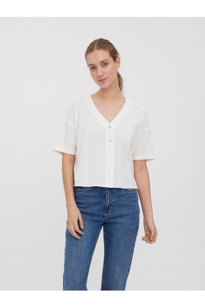 VERO MODA ESMILO 2/4 SHIRT SNOW WHITE 10260303