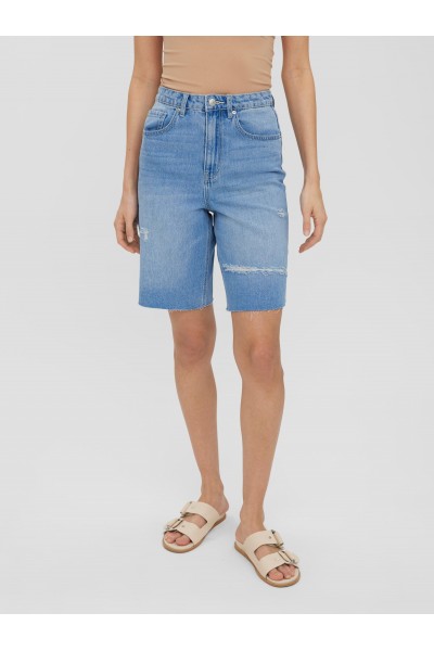 VERO MODA REBECCA LONG DENIM SHORTS MEDIUM BLUE 10264927