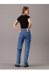 CALVIN KLEIN SLIM CROPPED RIBBED T-SHIRT BLACK J20J218337-BEH