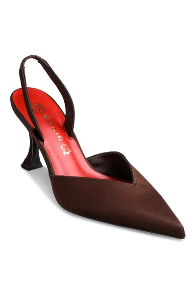 ENVIE SHOES BROWN SLINGBACK PUMPS E02-24711-28