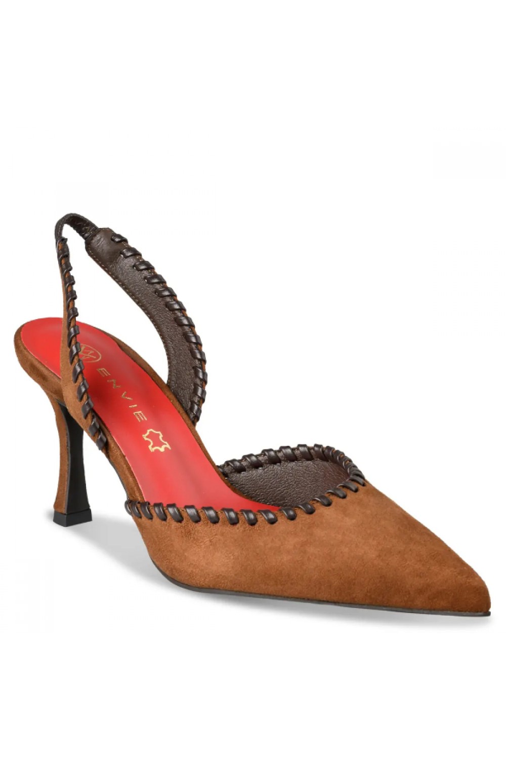 ENVIE SHOES BROWN SLINGBACK PUMPS E02-24720-28