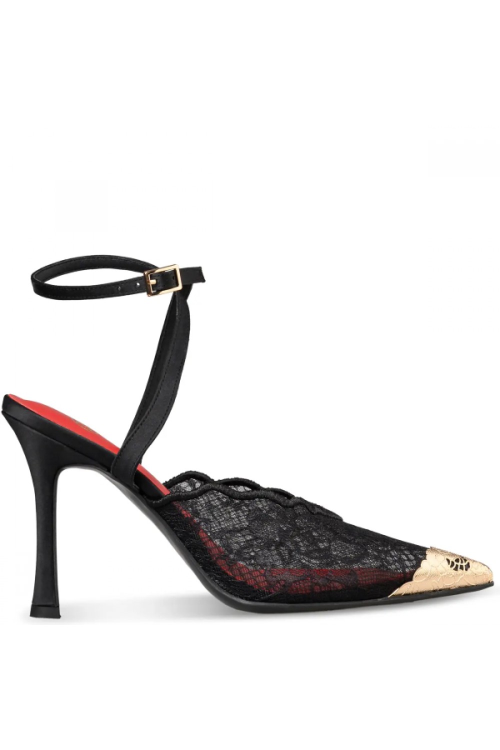 ENVIE SHOES LACE SLINGBACK PUMPS BLACK E02-24731-34