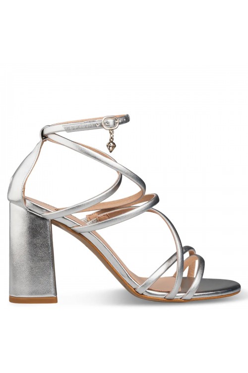 MAIRIBOO FOR ENVIE SHOES ELECTRICITY HEELS SANDALS SILVER M03-23986