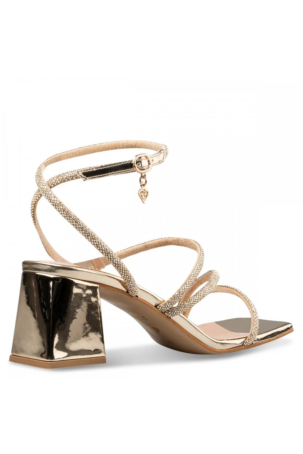 MAIRIBOO FOR ENVIE SHOES MINI ELECTRICITY HEELS SANDALS GOLD M03-23966