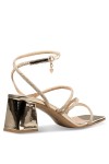 MAIRIBOO FOR ENVIE SHOES MINI ELECTRICITY HEELS SANDALS GOLD M03-23966