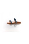 MYCONIAN LEATHER SANDALS BLUE-CAMEL 21061