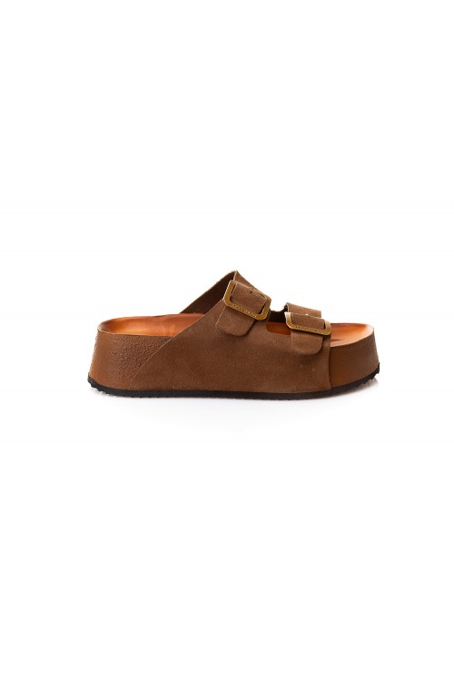 MYCONIAN LEATHER SANDALS BROWN SUEDE 29252