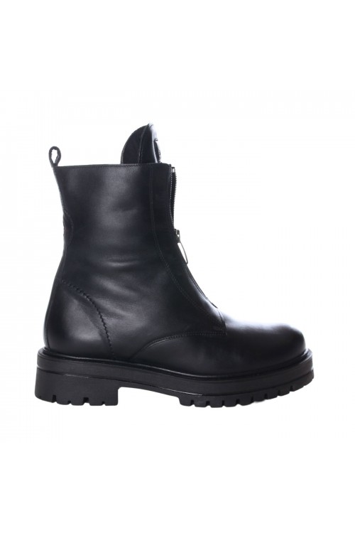 ROBINSON WOMANS LEATHER BOOT BLACK 129653