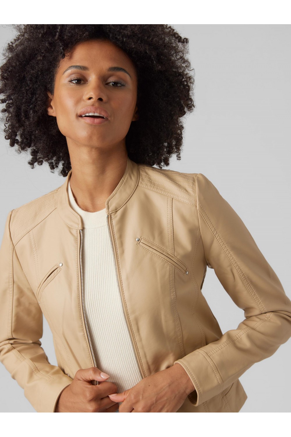 VERO MODA FAVODONA COATED JACKET NOMAD 10288555