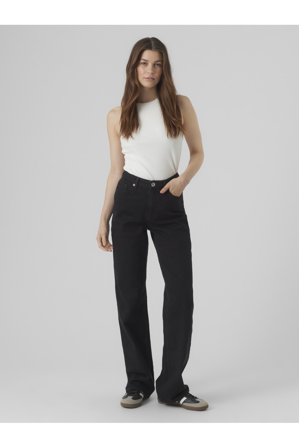 VERO MODA TESSA HR WIDE JEANS RA118 GA NOOS BLACK 10290541