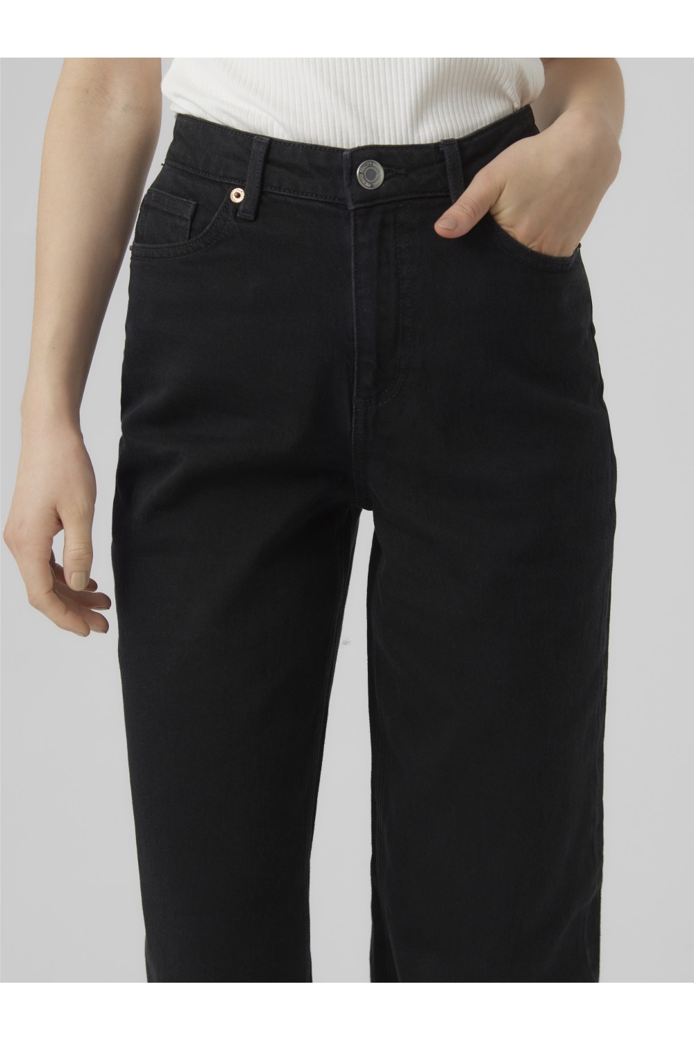 VERO MODA TESSA HR WIDE JEANS RA118 GA NOOS BLACK 10290541