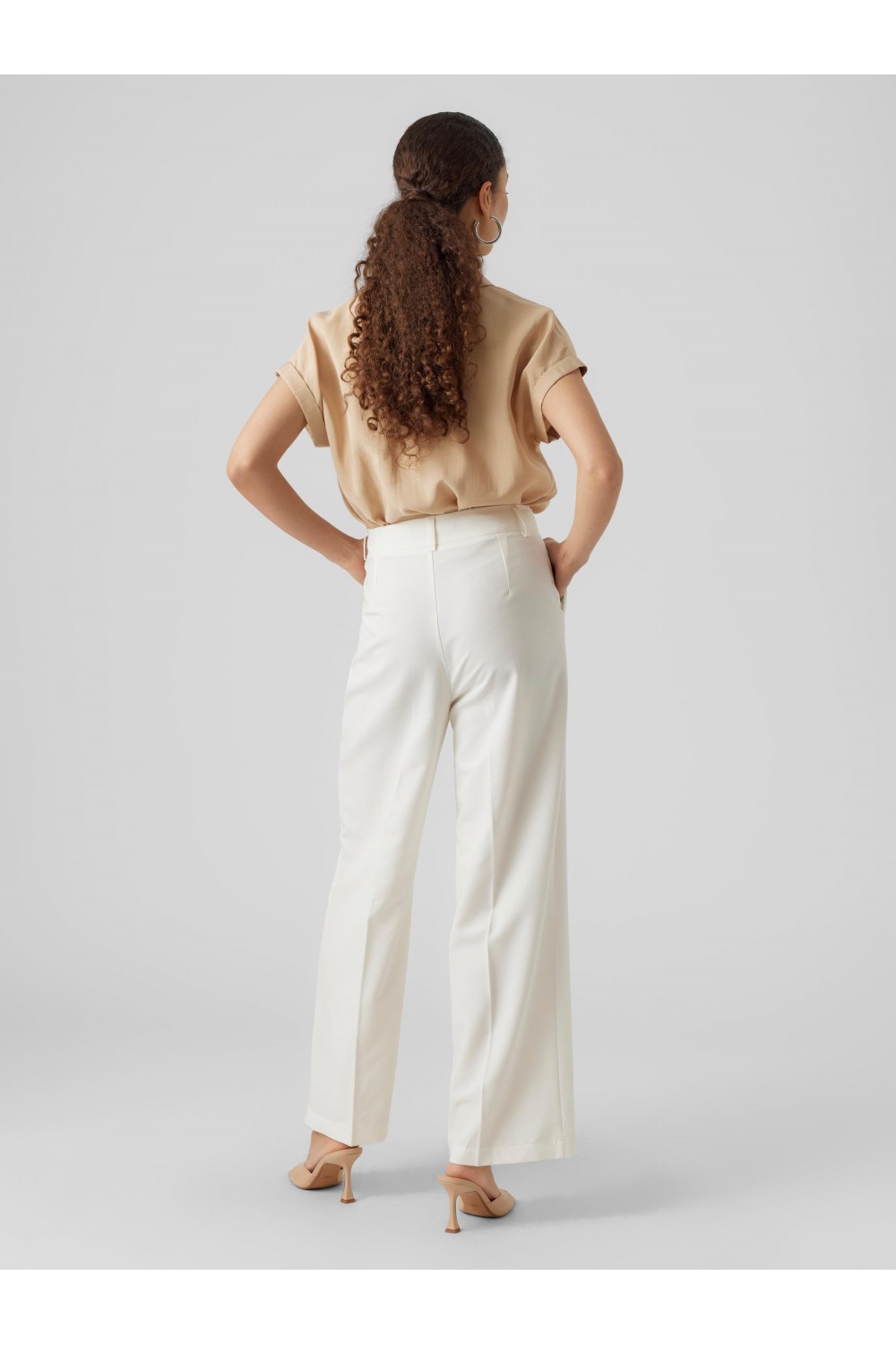 VERO MODA ZELDA HW WIDE PANT SNOW WHITE 10286139