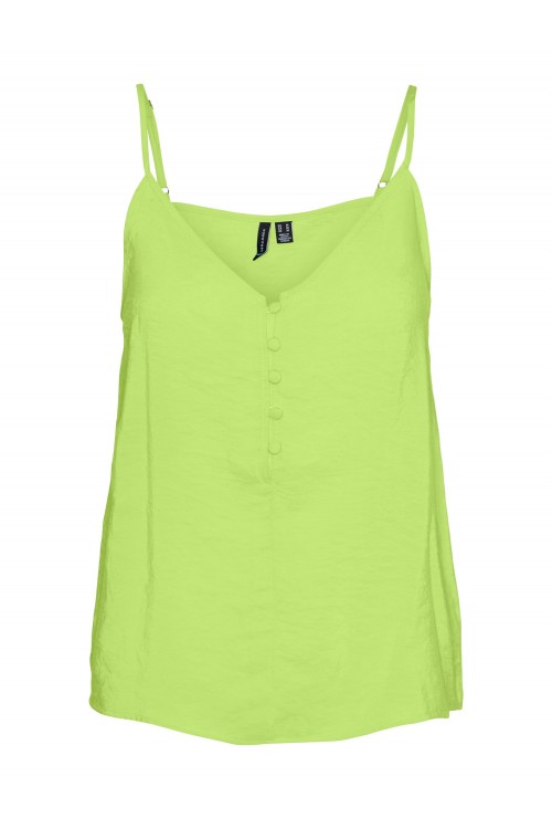 VERO MODA QUEENY SINGLET V-NECK TOP SHARP GREEN 10290455