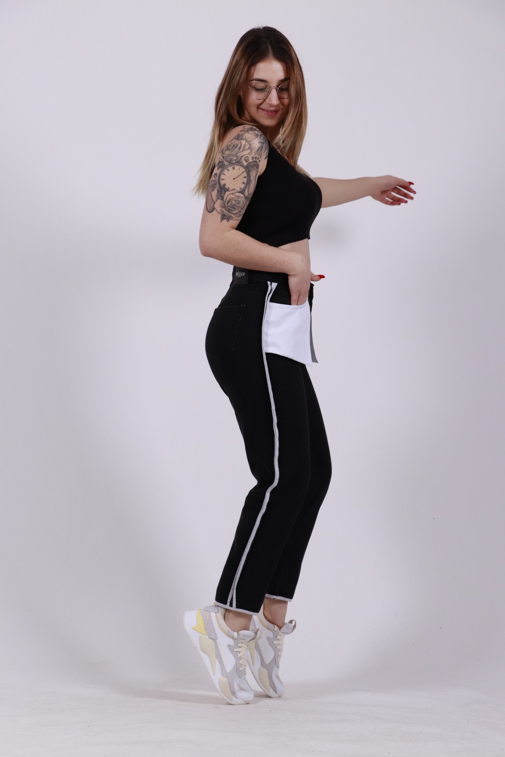 SAC & CO OLINA STAIGHT FIT JEAN BLACK 23/020