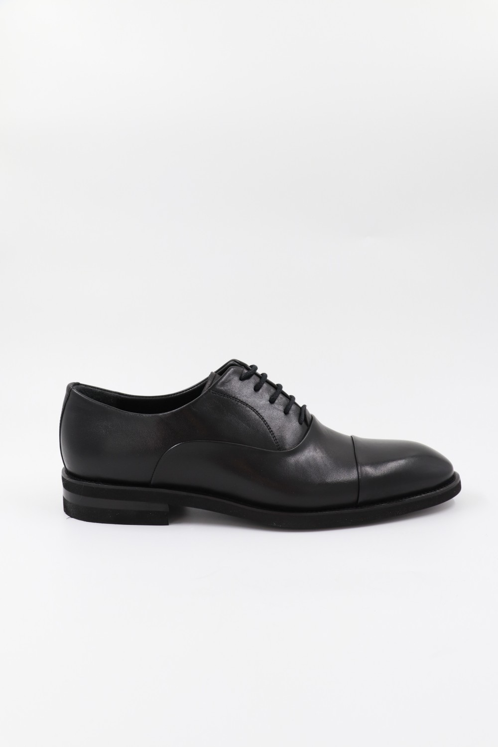 MEN LEATHER CASUAL SHOES BLACK 82244