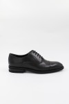 MEN LEATHER CASUAL SHOES BLACK 82244