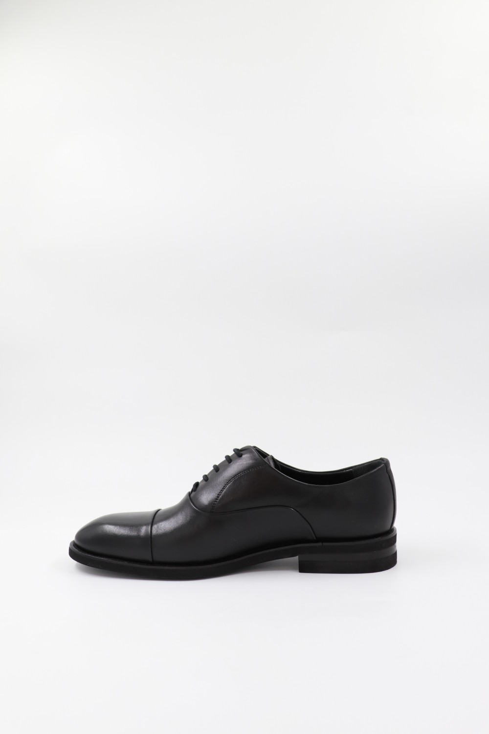 MEN LEATHER CASUAL SHOES BLACK 82244