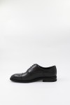 MEN LEATHER CASUAL SHOES BLACK 82244