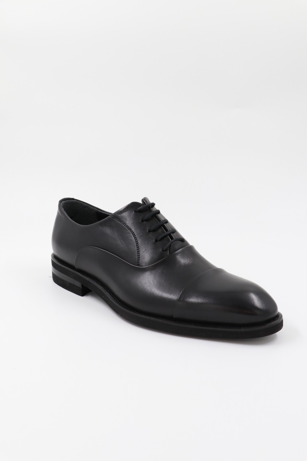MEN LEATHER CASUAL SHOES BLACK 82244