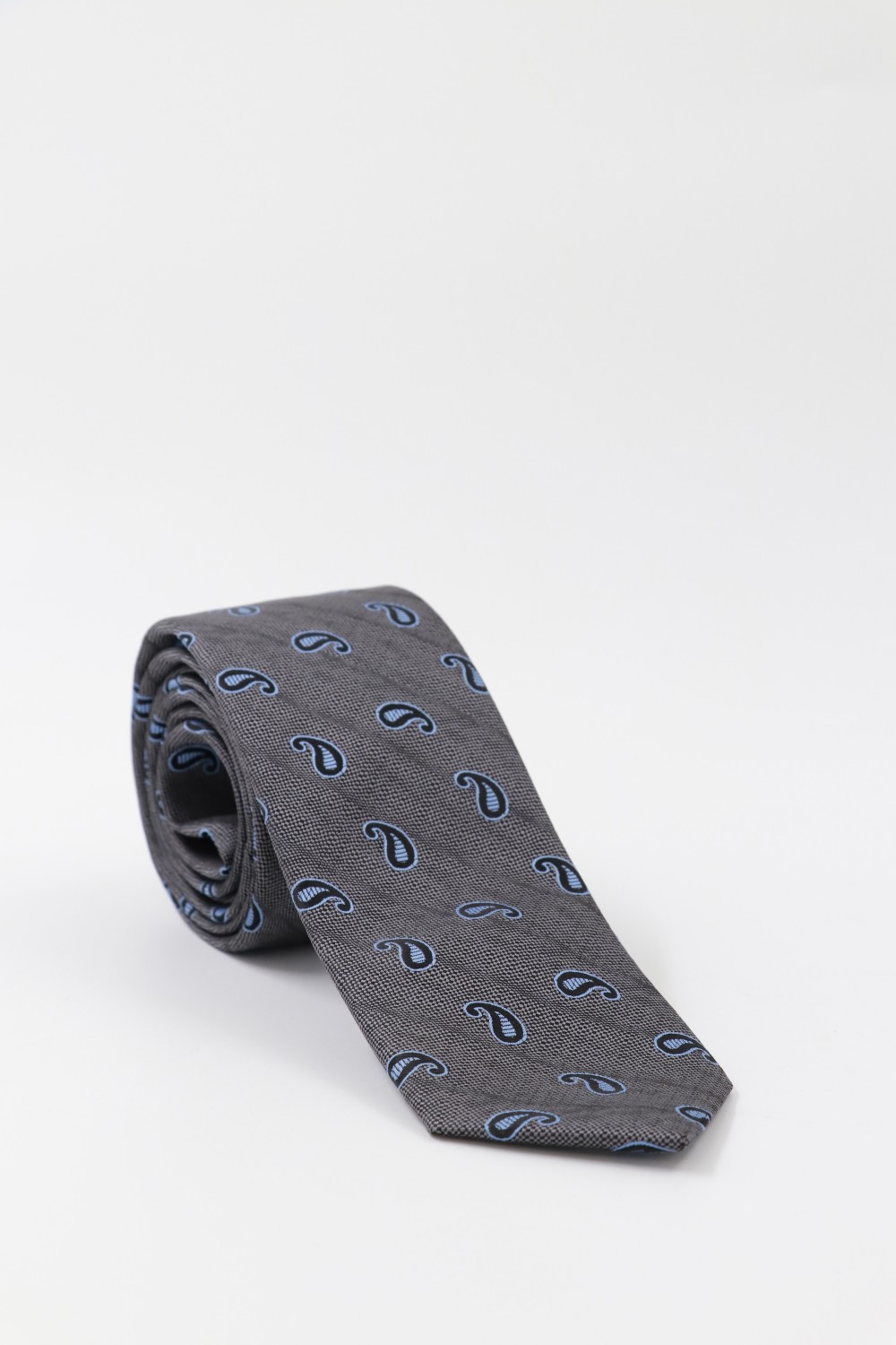 ΑΝΔΡΙΚΗ ΓΡΑΒΑΤΑ ΓΚΡΙ ΜΕ ΜΠΛΕ ΣΧΕΔΙΟ T12