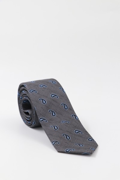 ΑΝΔΡΙΚΗ ΓΡΑΒΑΤΑ ΓΚΡΙ ΜΕ ΜΠΛΕ ΣΧΕΔΙΟ T12