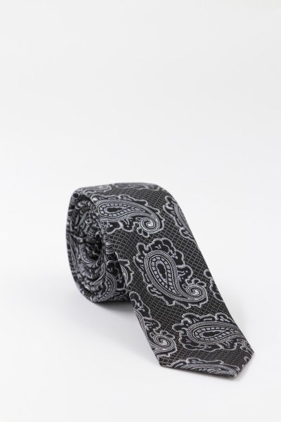 ΑΝΔΡΙΚΗ ΓΡΑΒΑΤΑ ΜΑYΡΗ ΜΕ ΓΚΡΙ ΛΑΧΟΥΡΙ T11